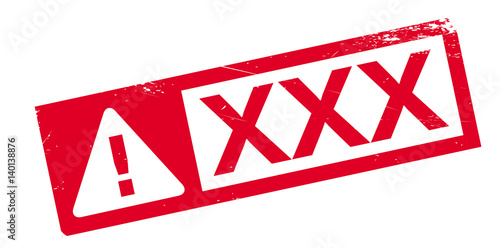 Xxx rubber stamp. Grunge design with dust scratches. Effects can be easily removed for a clean, crisp look. Color is easily changed.