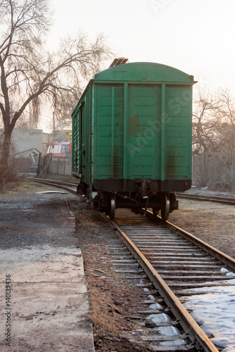 the cars on the train tracks © Matiush