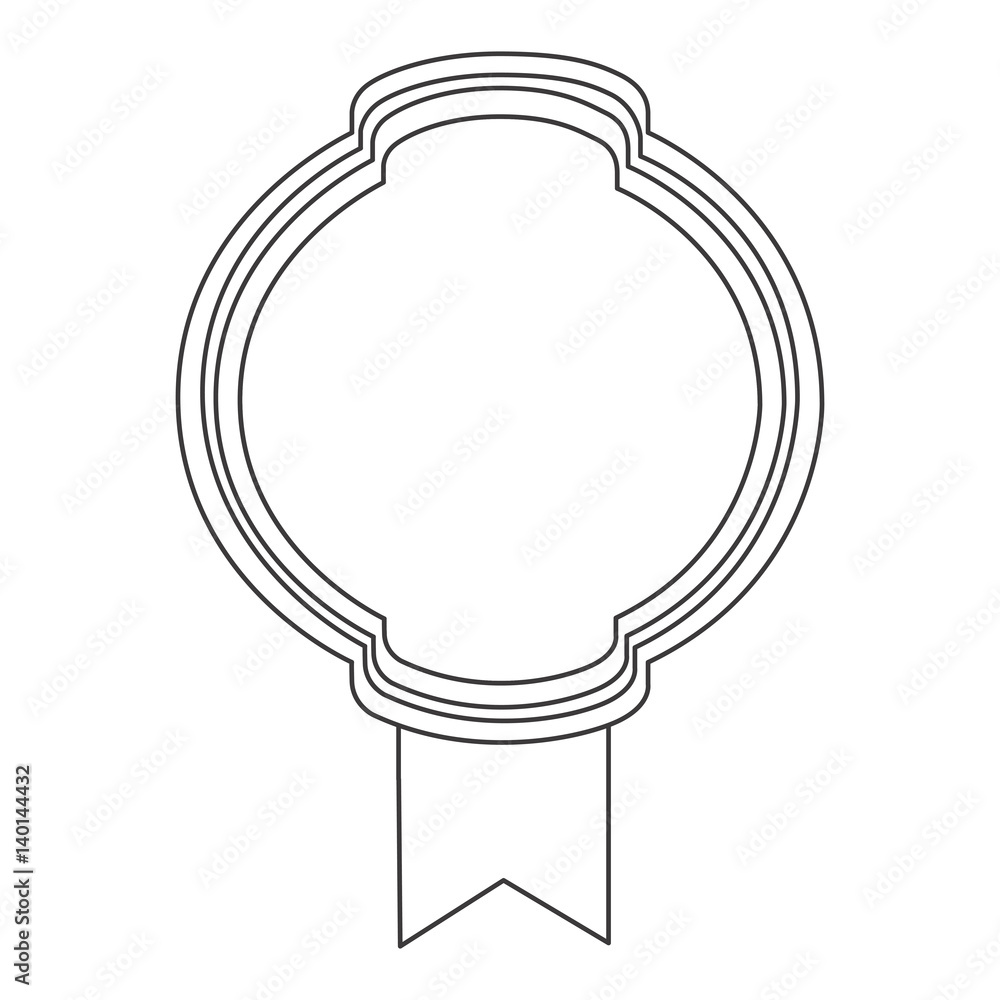 figure emblem with ribbon icon, vector illustraction design