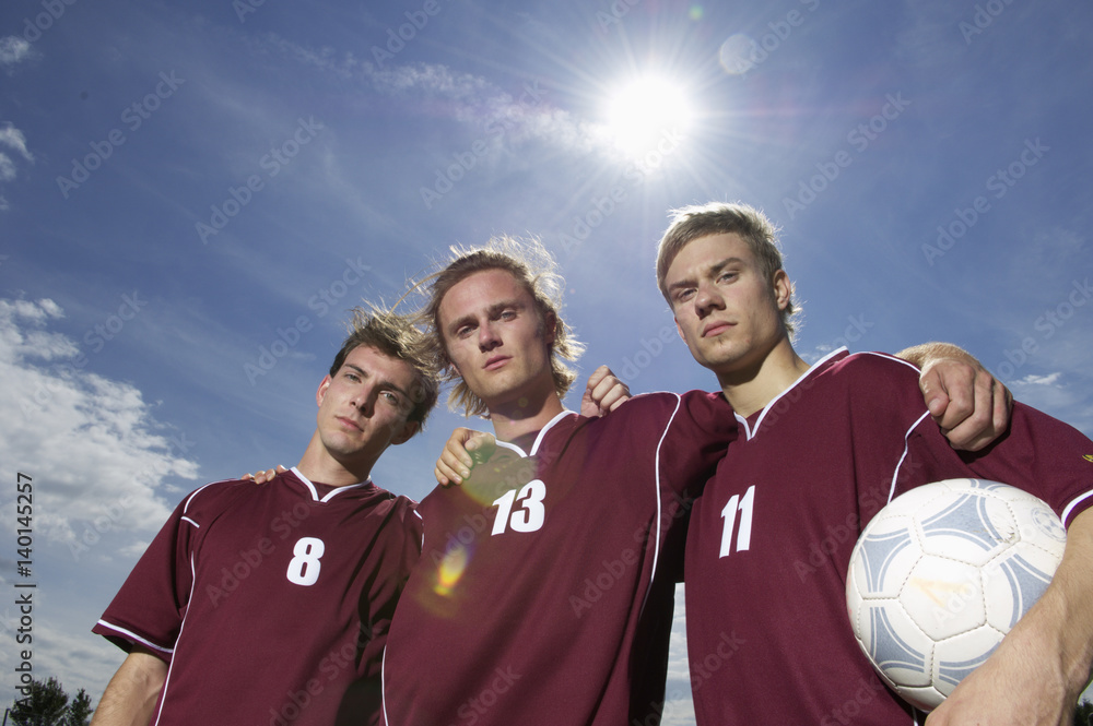 Fototapeta premium Three kickers looking at camera