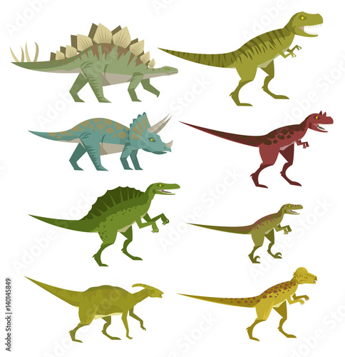 Fototapeta Naklejka Na Ścianę i Meble -  eight dinosaurs