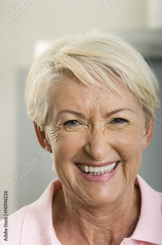 Senior woman smiling at camera