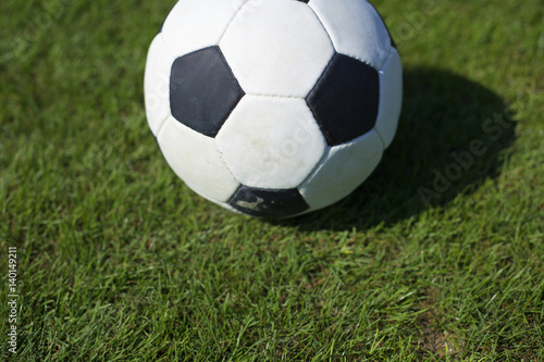 Ball lying on grass