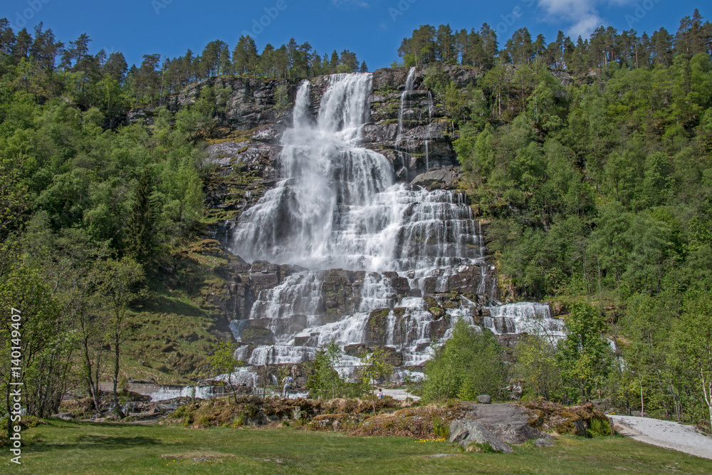 Tvindefossen waterfall, Norway.