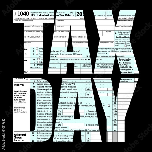 tax day icon, start filling out those 1040 forms!