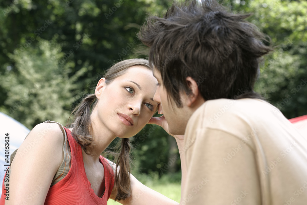 Young couple looking at each other's eyes Young couple looking at each other's eyes