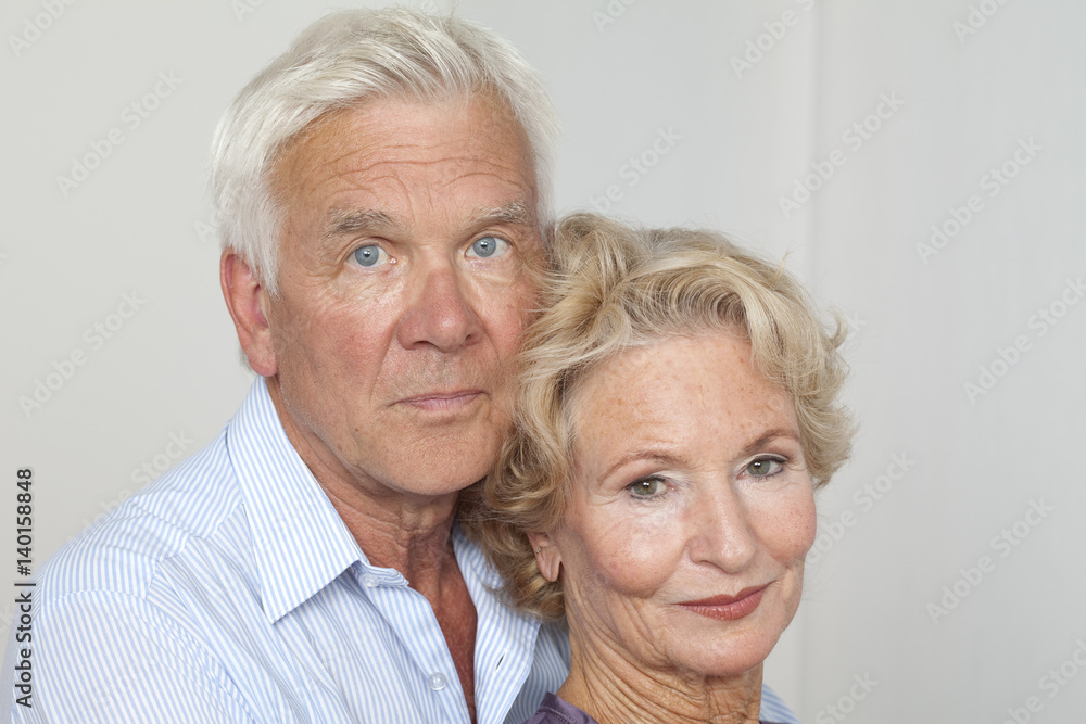Senior couple side by side Senior couple side by side
