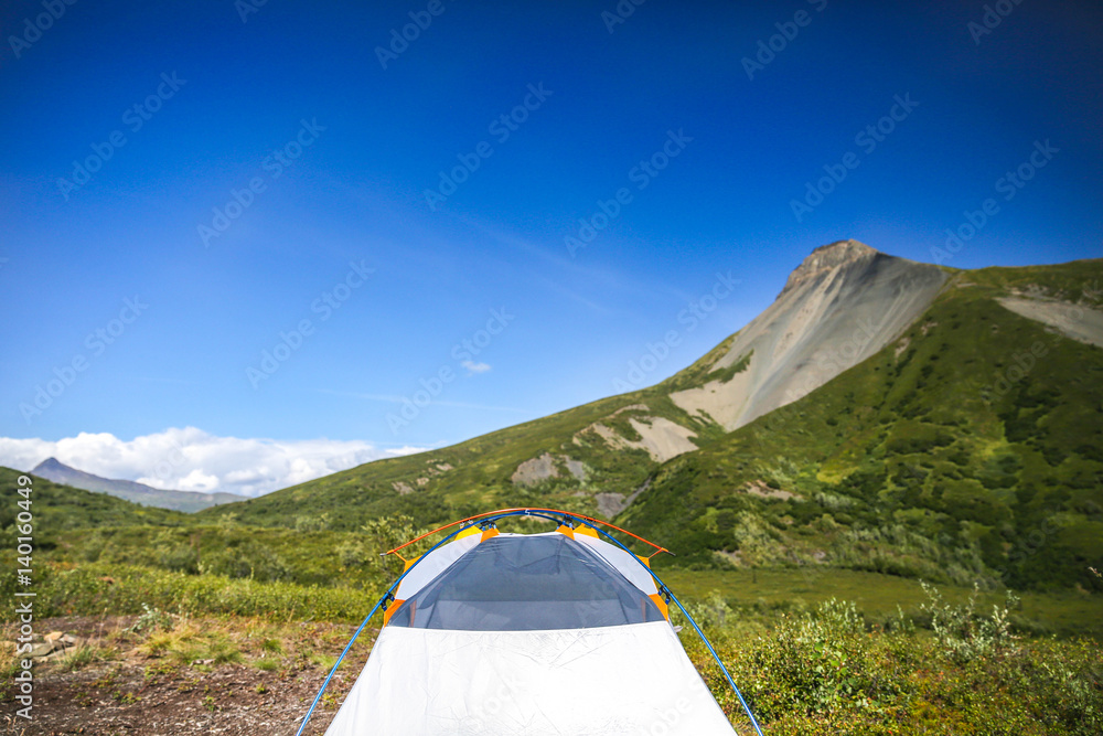 Camping in Alaska Mountains