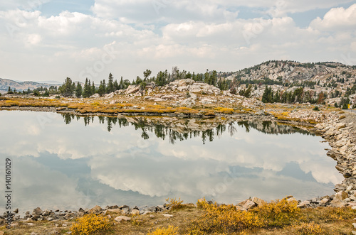 Mirrored Reflections in Autumn on the Beartooth Highway
