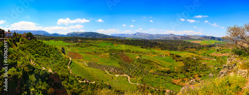 Beautiful view of the valley  Ronda  Spain