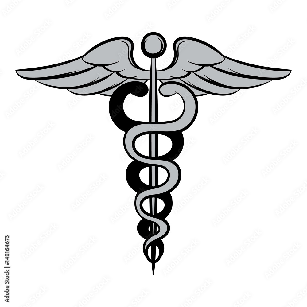 Caduceus medical symbol icon cartoon Caduceus medical symbol icon cartoon