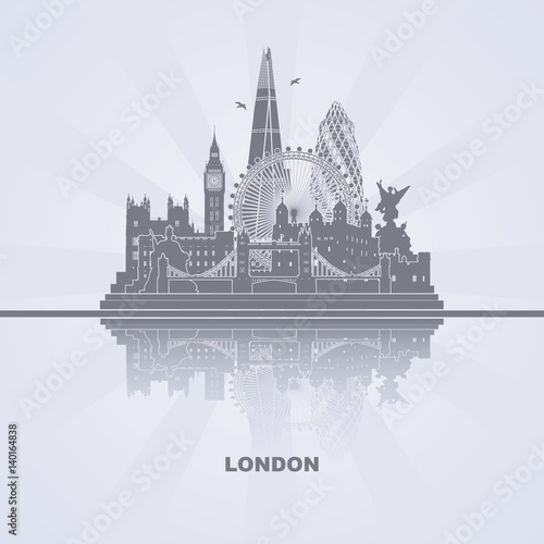 London England skyline tattoo walltattoo sightseeing city tour shadow - Schattenriss Tatoo Wandtatoo Sehenswürdigkeiten Stadtrundfahrt Stadtbesichtigung