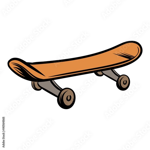 Skateboard icon cartoon