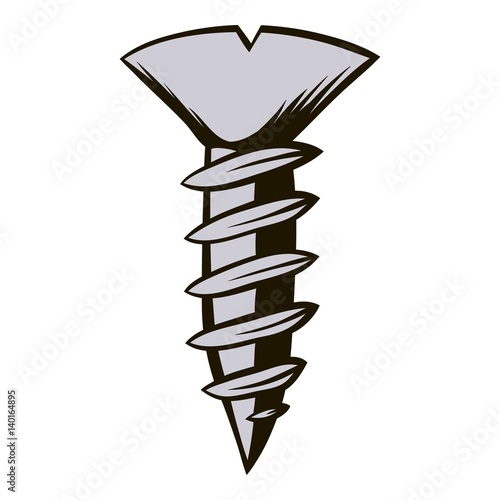 Screw icon cartoon