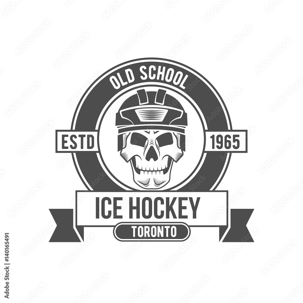hockey logo badge design elements