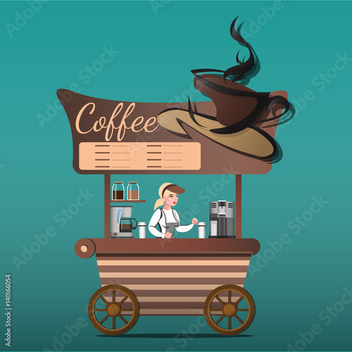 Street food shop coffee