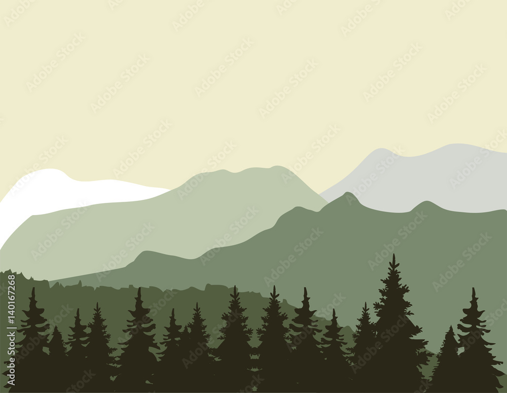 vector mountain background