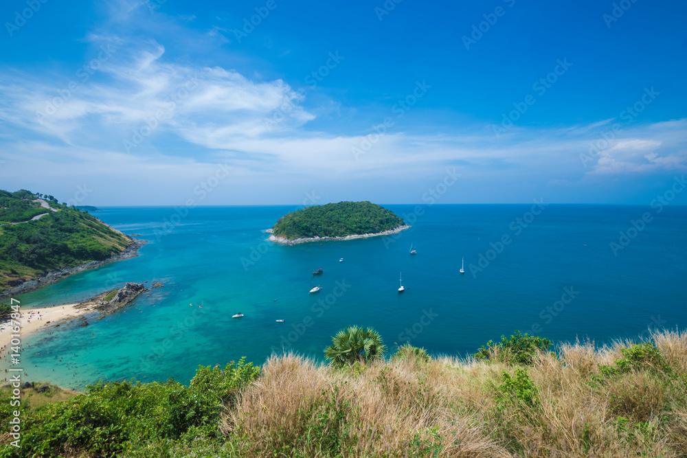 High angle view sea view Phuket Thailand High angle view sea view Phuket Thailand