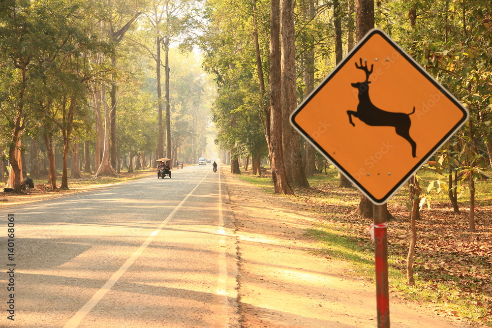Obraz premium Road inside Angkor Thom, Cambodia