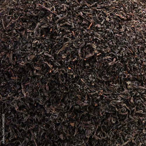 dry black tea background