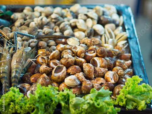 Seafood at fresh market