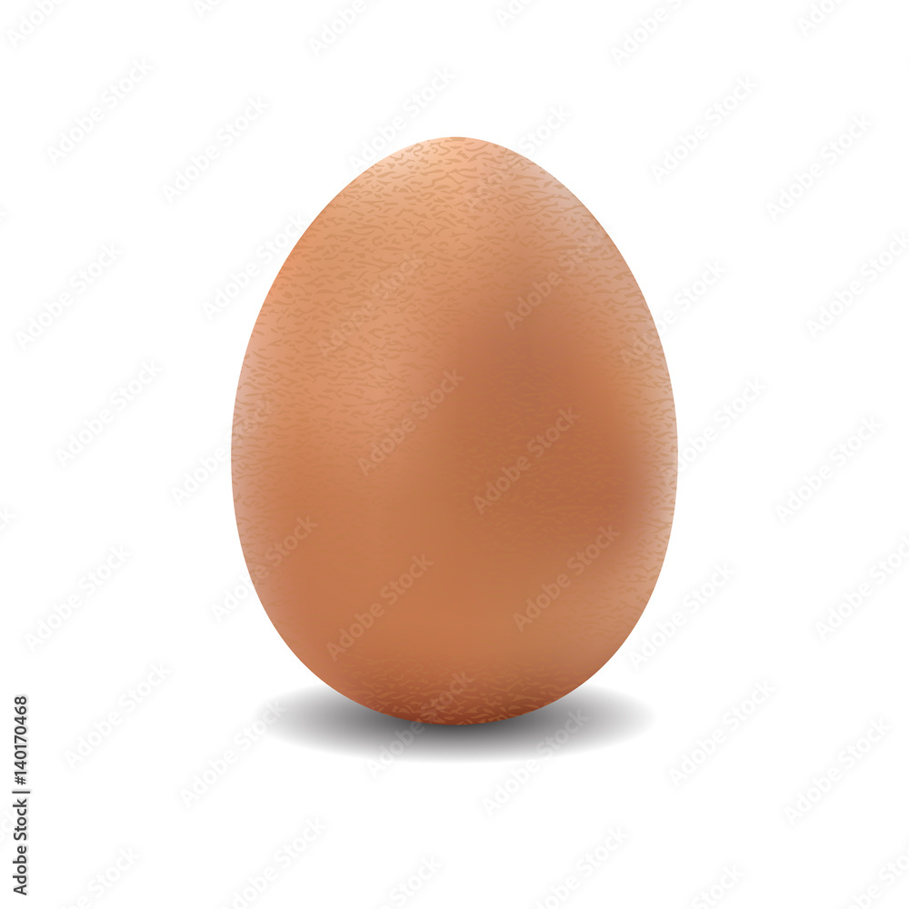 3d isolated vector realistic brown egg on white background 3d isolated vector realistic brown egg on white background