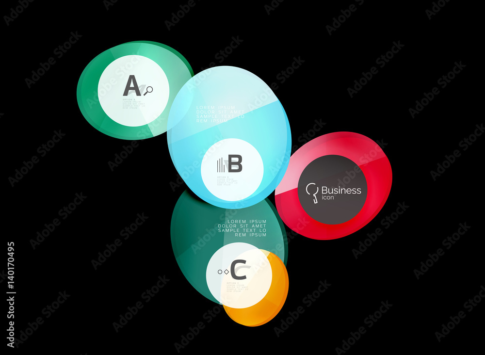 Geometrical abstract infographics banner template Geometrical abstract infographics banner template
