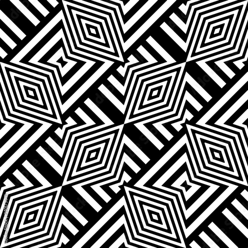 Design seamless monochrome diamond pattern