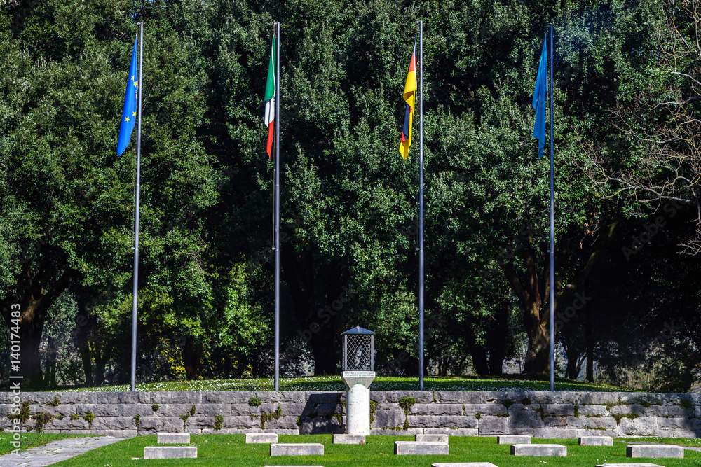 The german war cemetery of the city of montecassino