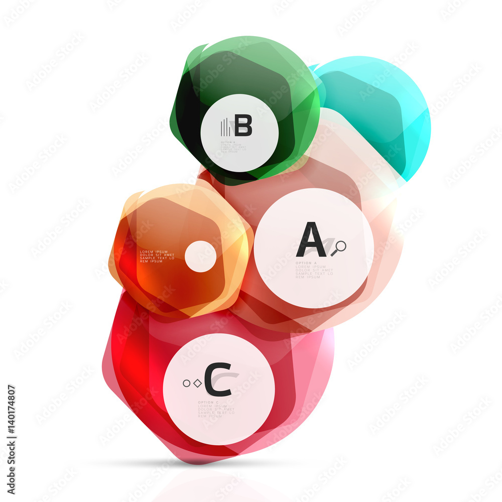 Abstract geometrical hexagon banner Abstract geometrical hexagon banner