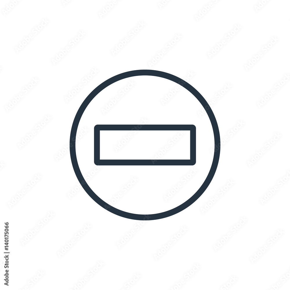 stop line icon on white background stop line icon on white background