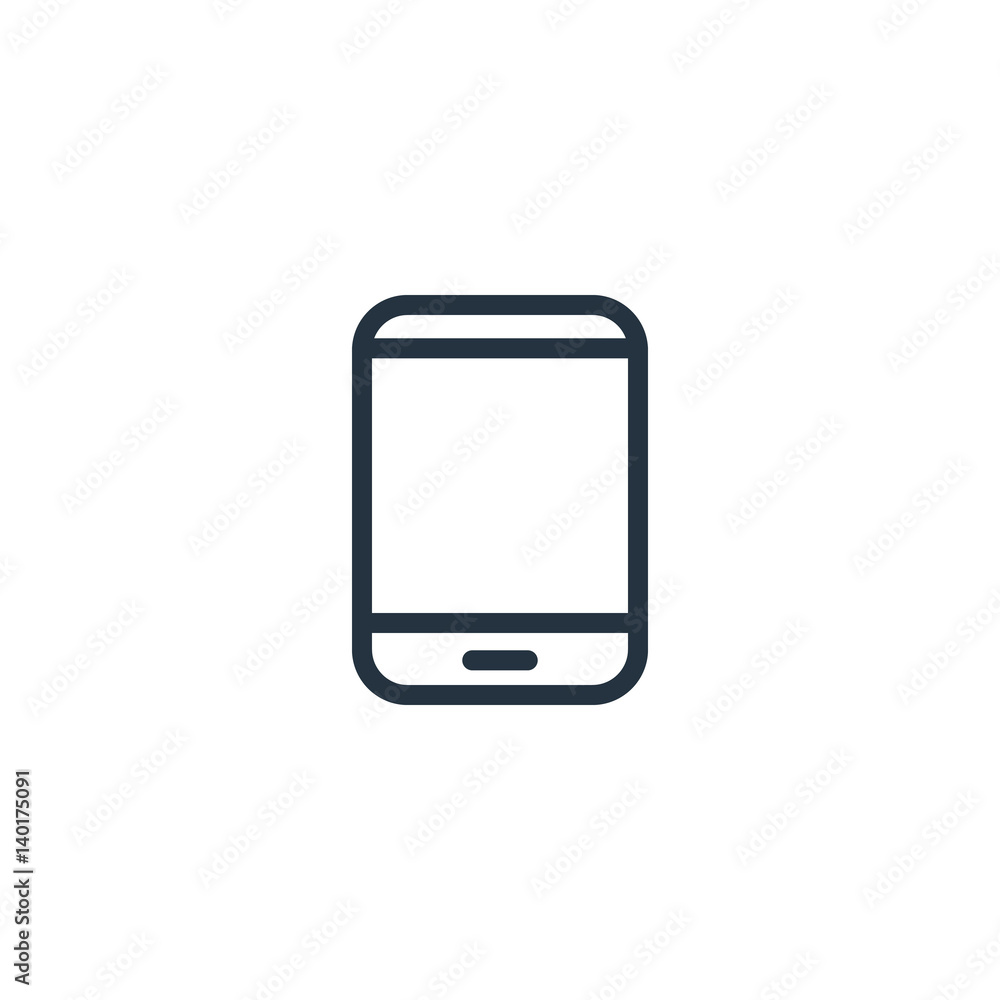 smartphone line icon on white background smartphone line icon on white background