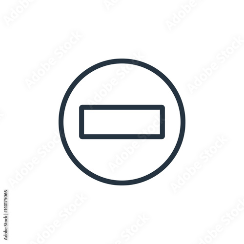 stop line icon on white background