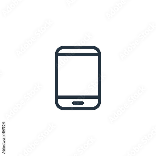 smartphone line icon on white background