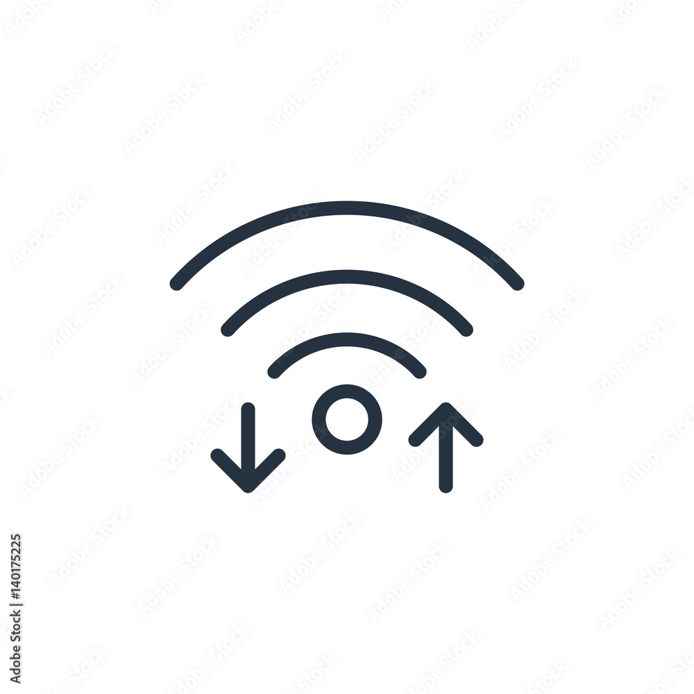 wifi line icon on white background wifi line icon on white background