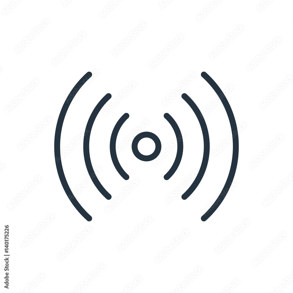 wifi line icon on white background wifi line icon on white background