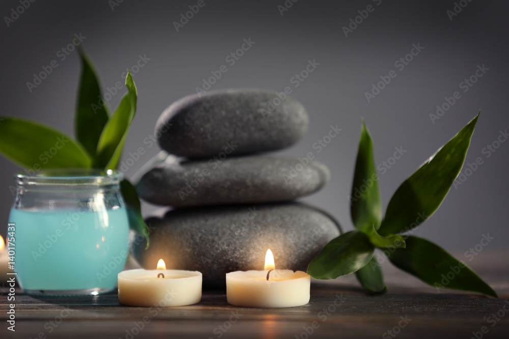 Spa still life on wooden table closeup Spa still life on wooden table closeup