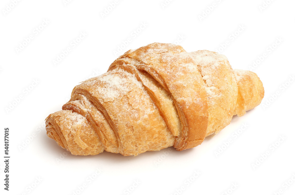 fresh croissant isolated on white background