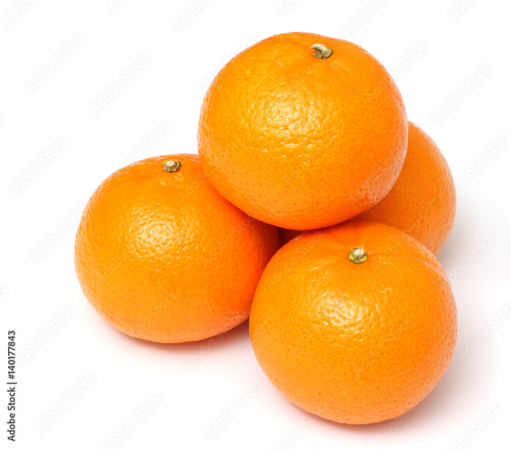 mandarin isolated on white background mandarin isolated on white background