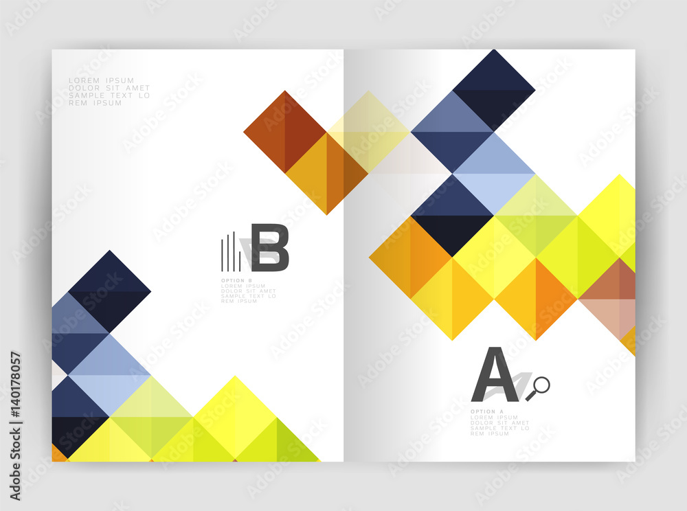 Vector square leaflet, business a4 print template Vector square leaflet, business a4 print template