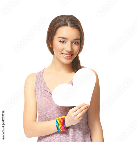 Beautiful young woman with ...