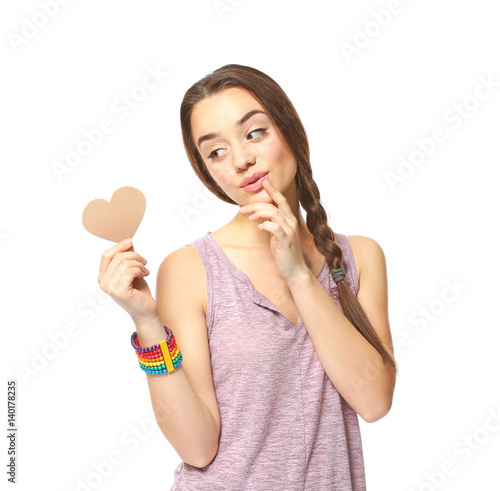 Beautiful young woman with ...