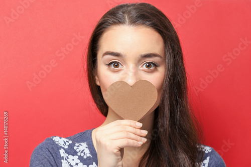 Beautiful young woman with ...