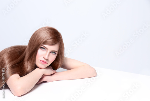 Attractive young woman with...