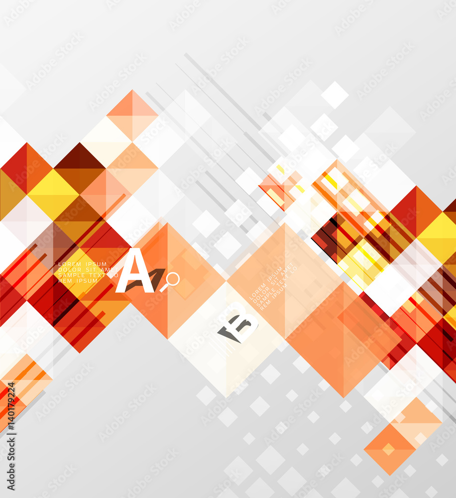 Modern geometrical abstract background, squares Modern geometrical abstract background, squares