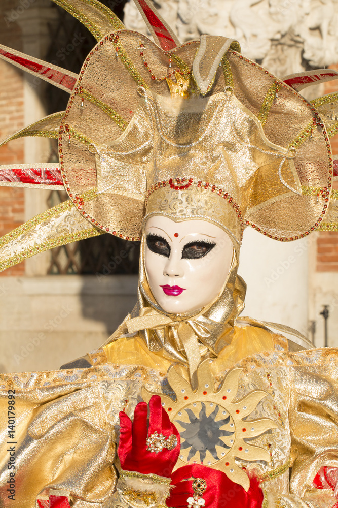 Colorful mask from the venice carnival, Venice, Italy, 23.02.2014.