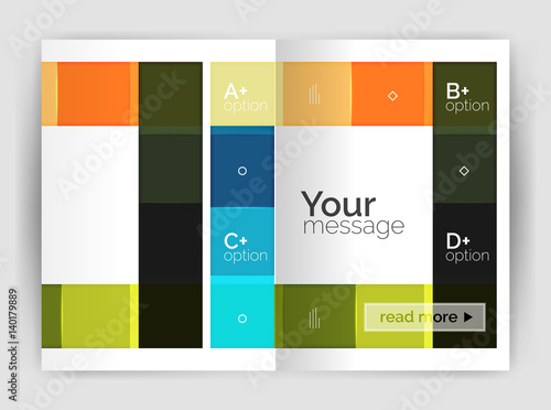 Geometrical brochure a4 business template photo