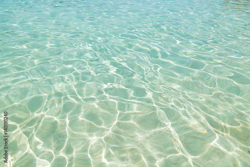 Reflections on a surface of a water in the sea.