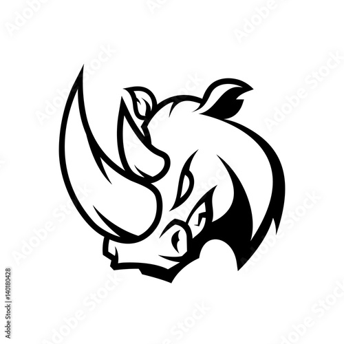 Furious rhino sport mono vector logo concept isolated on white background. Professional team badge design.
Premium quality wild animal t-shirt tee print illustration.