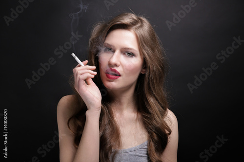 Portrait of beautiful woman...